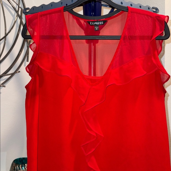 ‼️REDUCED‼️Express Scarlet Ruffle Blouse - Picture 2 of 3